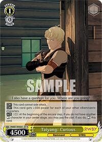 Taiyang: Curious - RWBY Premium Booster - Weiss Schwarz card
