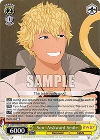 Sun: Awkward Smile - RWBY Premium Booster - Weiss Schwarz card