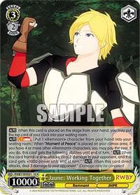 Jaune: Working Together - RWBY Premium Booster - Weiss Schwarz card