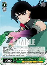 Ren: Working Together - RWBY Premium Booster - Weiss Schwarz card