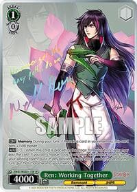 Ren: Working Together (SP) - RWBY Premium Booster - Weiss Schwarz card