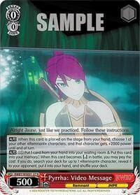 Pyrrha: Video Message - RWBY Premium Booster - Weiss Schwarz card