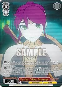 Pyrrha: Video Message (OFR) - RWBY Premium Booster - Weiss Schwarz card
