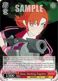 Nora: Working Together - RWBY Premium Booster - Weiss Schwarz card