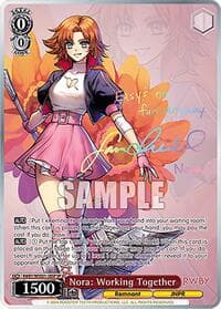 Nora: Working Together (SP) - RWBY Premium Booster - Weiss Schwarz card