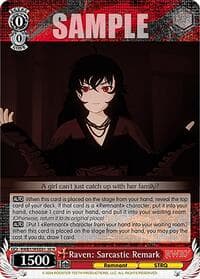 Raven: Sarcastic Remark - RWBY Premium Booster - Weiss Schwarz card
