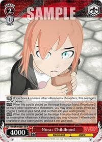 Nora: Childhood - RWBY Premium Booster - Weiss Schwarz card