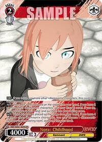 Nora: Childhood (OFR) - RWBY Premium Booster - Weiss Schwarz card