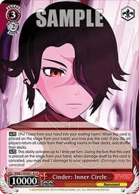 Cinder: Inner Circle - RWBY Premium Booster - Weiss Schwarz card