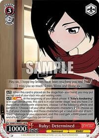 Ruby: Determined - RWBY Premium Booster - Weiss Schwarz card