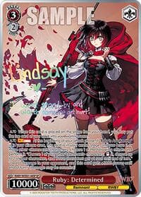 Ruby: Determined (SP) - RWBY Premium Booster - Weiss Schwarz card