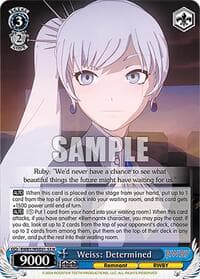 Weiss: Determined - RWBY Premium Booster - Weiss Schwarz card