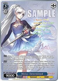Weiss: Determined (SP) - RWBY Premium Booster - Weiss Schwarz card