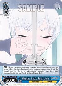 Weiss: Let's Just Live - RWBY Premium Booster - Weiss Schwarz card