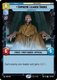 Supreme Leader Snoke - Shadow Ruler - Shadows of the Galaxy - Star Wars: Unlimited card