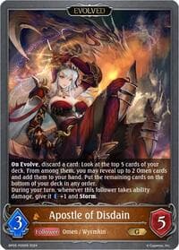 Apostle of Disdain - P24 (Evolved) (Foil) - BP05: Omens Eternal - Shadowverse: Evolve card
