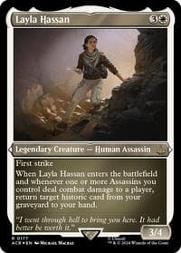 Layla Hassan (Foil Etched) - Universes Beyond: Assassin's Creed - Magic: The Gathering card