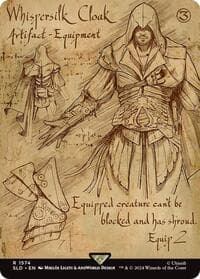 Whispersilk Cloak (1574) - Secret Lair Drop Series - Magic: The Gathering card