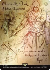 Whispersilk Cloak (1574) (Rainbow Foil) - Secret Lair Drop Series - Magic: The Gathering card