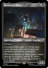 Desmond Miles (Foil Etched) - Universes Beyond: Assassin's Creed - Magic: The Gathering card