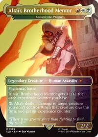 Altair, Brotherhood Mentor - Kelsien, the Plague (Rainbow Foil) - Secret Lair Drop Series - Magic: The Gathering card