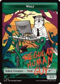 Wolf Token - Secret Lair Drop Series - Magic: The Gathering card