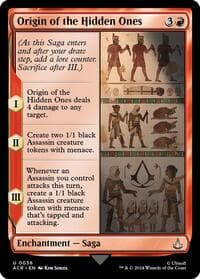 Origin of the Hidden Ones - Universes Beyond: Assassin's Creed - Magic: The Gathering card