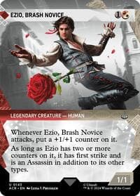 Ezio, Brash Novice (Showcase) - Universes Beyond: Assassin's Creed - Magic: The Gathering card