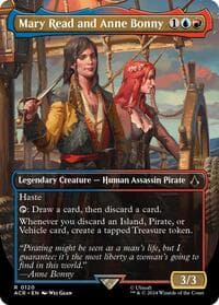 Mary Read and Anne Bonny (Borderless) - Universes Beyond: Assassin's Creed - Magic: The Gathering card
