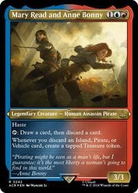 Mary Read and Anne Bonny (Foil Etched) - Universes Beyond: Assassin's Creed - Magic: The Gathering card