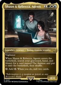 Shaun & Rebecca, Agents (Foil Etched) - Universes Beyond: Assassin's Creed - Magic: The Gathering card