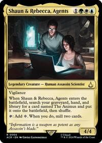 Shaun & Rebecca, Agents - Universes Beyond: Assassin's Creed - Magic: The Gathering card