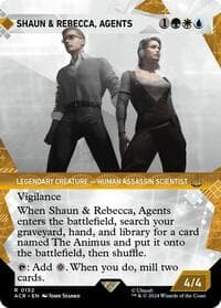 Shaun & Rebecca, Agents (Showcase) - Universes Beyond: Assassin's Creed - Magic: The Gathering card