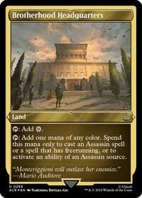 Brotherhood Headquarters (Foil Etched) - Universes Beyond: Assassin's Creed - Magic: The Gathering card