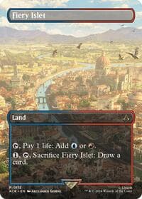 Fiery Islet (Borderless) - Universes Beyond: Assassin's Creed - Magic: The Gathering card