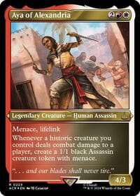 Aya of Alexandria (Foil Etched) - Universes Beyond: Assassin's Creed - Magic: The Gathering card