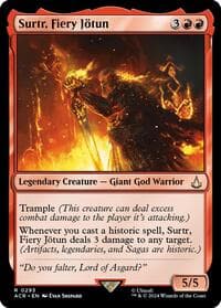 Surtr, Fiery Jötun - Universes Beyond: Assassin's Creed - Magic: The Gathering card