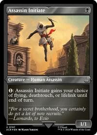 Assassin Initiate (Foil Etched) - Universes Beyond: Assassin's Creed - Magic: The Gathering card