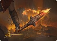 The Spear of Leonidas Art Card (Gold-Stamped Signature) - Art Series: Universes Beyond: Assassin's Creed - Magic: The Gathering card