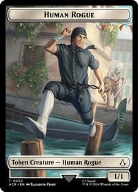 Human Rogue Token - Universes Beyond: Assassin's Creed - Magic: The Gathering card