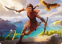 Kassandra, Eagle Bearer Art Card (Gold-Stamped Signature) - Art Series: Universes Beyond: Assassin's Creed - Magic: The Gathering card