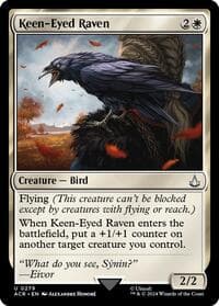Keen-Eyed Raven - Universes Beyond: Assassin's Creed - Magic: The Gathering card