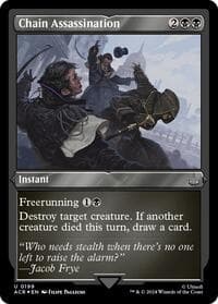 Chain Assassination (Foil Etched) - Universes Beyond: Assassin's Creed - Magic: The Gathering card