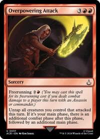 Overpowering Attack - Universes Beyond: Assassin's Creed - Magic: The Gathering card