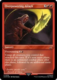 Overpowering Attack (Foil Etched) - Universes Beyond: Assassin's Creed - Magic: The Gathering card
