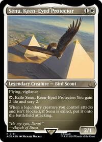 Senu, Keen-Eyed Protector (Foil Etched) - Universes Beyond: Assassin's Creed - Magic: The Gathering card