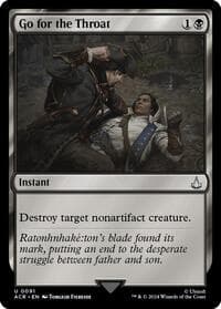 Go for the Throat - Universes Beyond: Assassin's Creed - Magic: The Gathering card