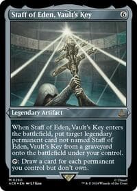 Staff of Eden, Vault's Key (Foil Etched) - Universes Beyond: Assassin's Creed - Magic: The Gathering card