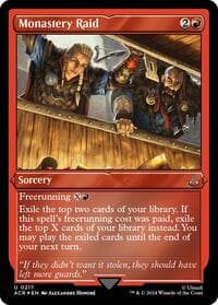 Monastery Raid (Foil Etched) - Universes Beyond: Assassin's Creed - Magic: The Gathering card