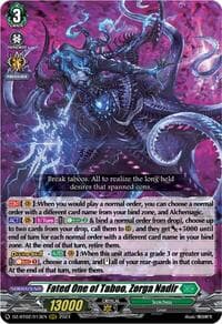 Fated One of Taboo, Zorga Nadir - DZ-BT02: Illusionless Strife - Cardfight Vanguard card